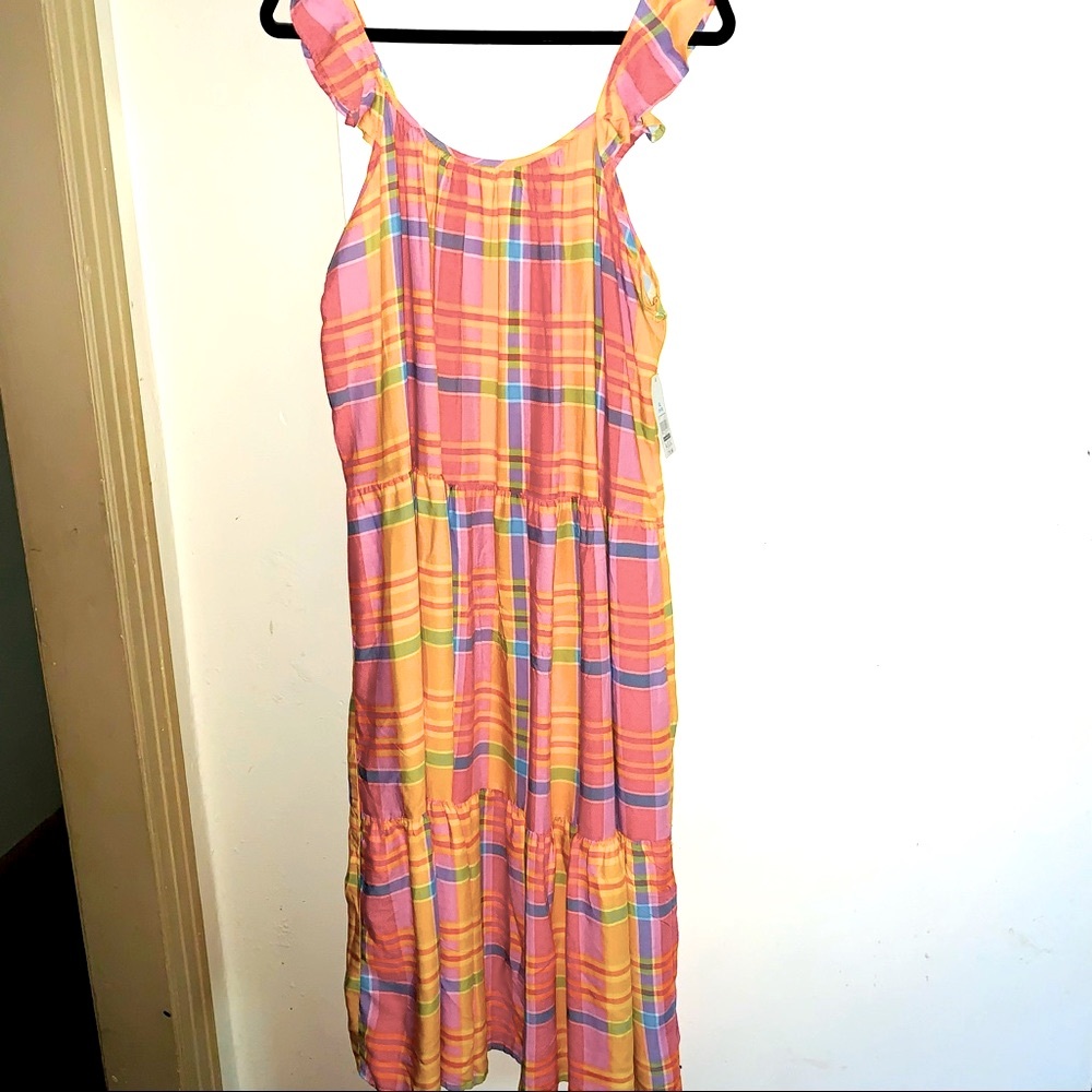 Time and Tru Flutter Sleeve Tiered Dress Size XL